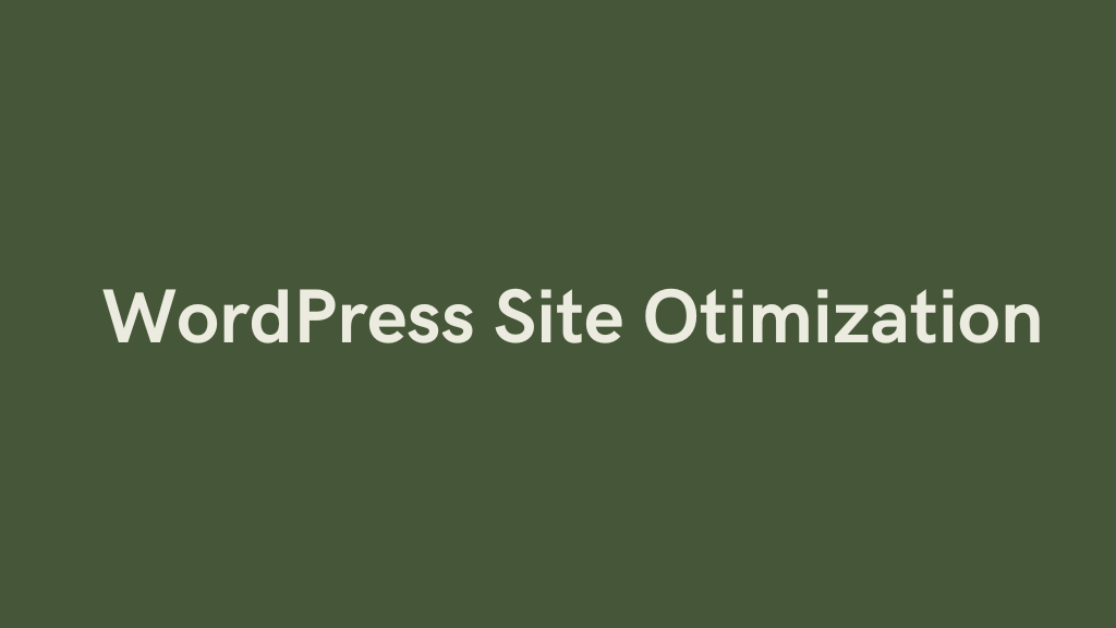 optimization and speed your website