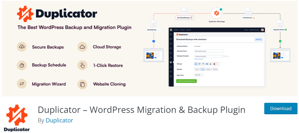 Duplicator Plugin Image.