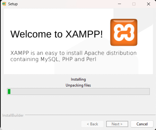 XAMPP installation image