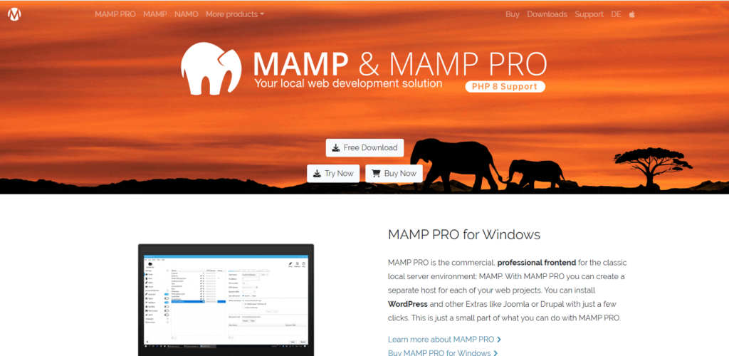 MAMP Website Image