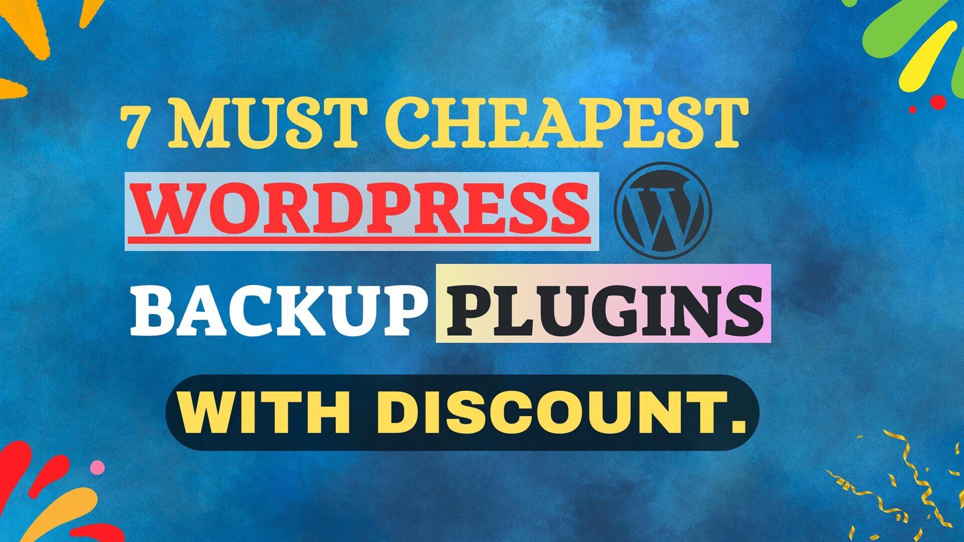 Thumbnails pics for cheapest WordPress backup plugin.
