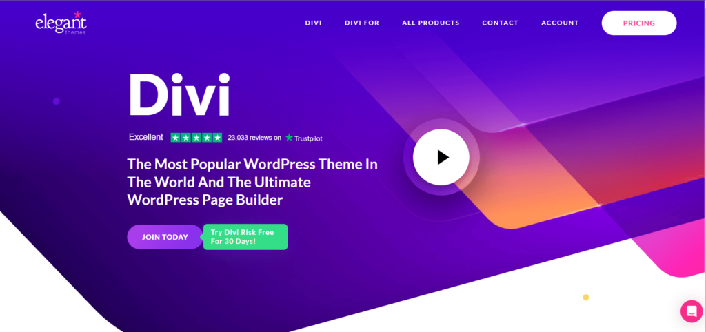 Divi Theme Page