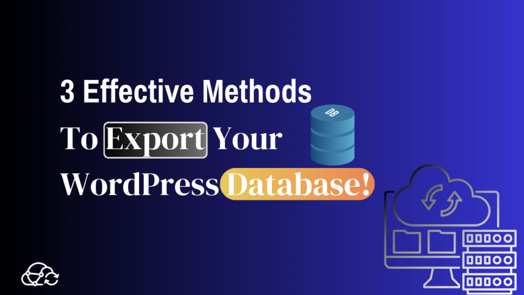 Export WordPress Database