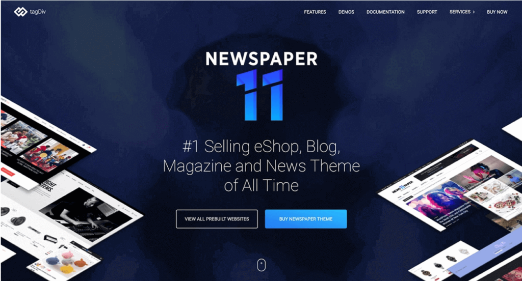 Newspaper Theme Page