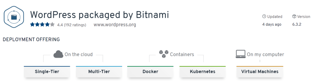 Bitnami WordPress Image