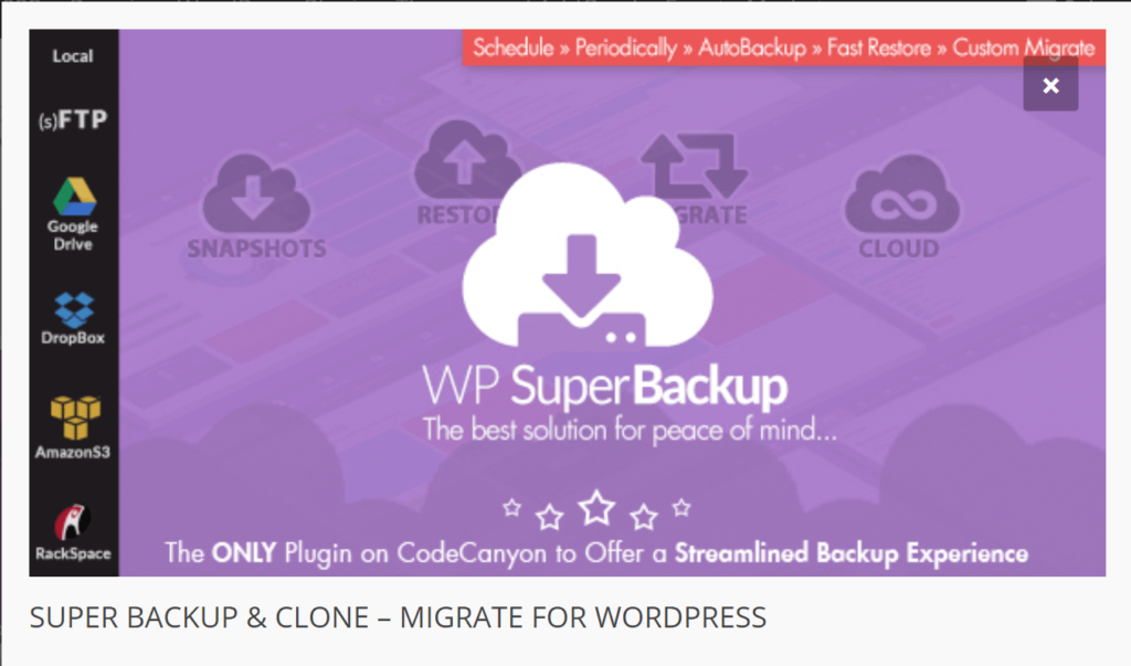 WP- Super Backup